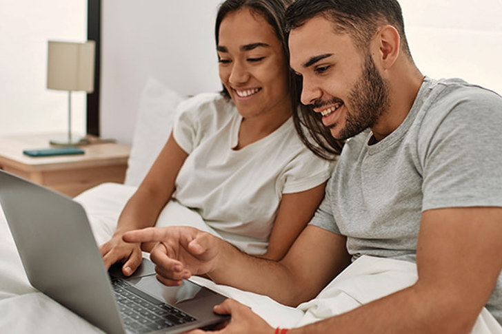 Patient Portal Laptop Couple 